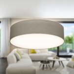 B.K.Licht 2-flammige Deckenleuchte mit Stoffschirm – Elegante Deckenlampe für jeden Raum