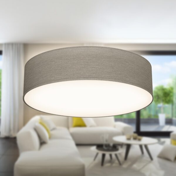 B.K.Licht 2-flammige Deckenleuchte mit Stoffschirm – Elegante Deckenlampe für jeden Raum