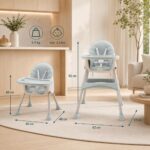 Baby Vivo 2in1 Kinderhochstuhl Oscar – Hochstuhl & Stuhl in Türkis für Babys & Kleinkinder – Bild 2