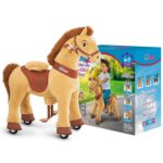 PonyCycle® Modell E Reitpferd auf Rollen – Hellbraun Grösse 4 (4-7 Jahre) – Bild 8