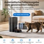 Evoliq 3L Automatischer Katzenfutterspender & 2,5L Wasserbrunnen – WiFi-App-gesteuert für bis zu 10 Mahlzeiten täglich – Bild 5