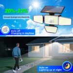 Peasur 2er Set Solarleuchten mit Bewegungsmelder & 318 LED – IP65 Aussenleuchte für Garten – Bild 4