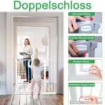 AufuN Treppenschutzgitter 95–105 cm – Druckbefestigung, selbstschliessend, erweiterbar – Bild 8