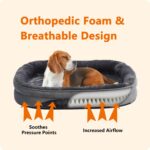 HMTOPE Orthopädisches Hundebett 106x79cm – Komfort-Hundesofa für grosse Hunde – Bild 2
