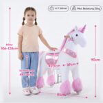 PonyCycle® Modell U Einhorn Rosa – Reit-Spielzeug für Kinder 4–7 Jahre mit Bremse – Bild 3