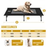 OneTigris Hundeliege Outdoor 130x70 cm – Erhöhtes Hundebett mit Aluminiumrahmen für Camping – Bild 2