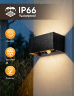 Ledronix 24W LED Wandleuchte mit Bewegungsmelder – IP66 Aussenlampe Warmweiss für Innen & Aussen – Bild 4
