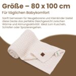 Little Dedi Bio-Baumwolle Babydecke 80x100 cm – GOTS Zertifiziert, Weich & Atmungsaktiv – Bild 4