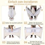 DREAMADE 4 in 1 Reisebett 120 x 60 cm mit Matratze – Beistellbett, Wickeltisch & Laufgitter ab Geburt – Bild 6