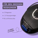 Reishunger Digitaler Reiskocher Starter Set Schwarz – 12 Kochmodi mit Zubehör – Bild 4