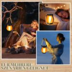 2er Set Solar Laterne mit tanzenden Flammen – LED Gartenleuchte wetterfest für Balkon & Camping – Bild 6