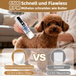 ETACCU 4-in-1 Akku-Hundetrimmer mit Keramikklinge – Leiser Tierhaarschneider für Hunde & Katzen – Bild 5