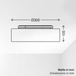 BRILONER LED Deckenlampe 30 cm mit Stoffschirm – Warmweiss für Wohn- & Schlafzimmer – Bild 10