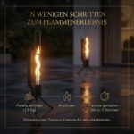 Albatros Pelletfackel Schwarz – 120 Min Brenndauer, Glasrohr Terrassenheizung für Garten & Terrasse – Bild 6