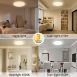 Oumida LED-Deckenleuchte 30cm Dimmbar mit Fernbedienung – 24W Schlafzimmer Lampe – Bild 6