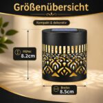Taechalingo 2er-Set Mandala Solar Wandleuchten – Wasserdichte LED Gartenlampen für Aussen – Bild 2