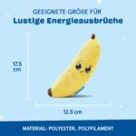 Barkbox Bananen 2-in-1 Hundespielzeug klein – interaktives Plüsch-Spielzeug mit Quietscher – Bild 3
