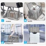 TOFFCAEA Haustier-Transporttasche L 43x28x28 cm – Faltbare Hundebox & Katzentransportbox bis 5kg – Bild 7