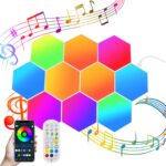 Nurkoo LED Hexagon RGB Panel 14er Set – Modulare Gaming Wandleuchte mit Musiksync