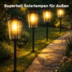 6er Set Solar Gartenleuchten IP65 Wasserdicht – Automatische Wegbeleuchtung für Garten & Terrasse – Bild 3