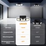 FLOWood Solar-Wandleuchte mit Bewegungsmelder, 156 LED, 270° – 2er Set für Aussen – Bild 7