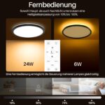 AmazeFan LED Deckenleuchte 24W dimmbar – Fernbedienung, Nachtlicht & Timer für Wohnzimmer – Bild 3