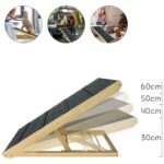 FIVMEN Hunderampe 60cm Holz Faltbar – Höhenverstellbare Haustiertreppe für Bett & Sofa – Bild 5