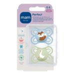 MAM Perfect Silikon Schnuller 0-6 Monate – 2er Set mit Dento-Flex & Sterilisierbox – Bild 2