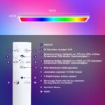 ONDTA LED Deckenleuchte 58x20cm – RGB & 4000K Dimmbar mit Fernbedienung & Timer – Bild 5