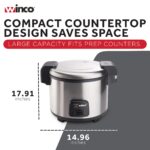 Winco Elektrischer Reiskocher 30 Tassen – Profi-Qualität mit Warmhaltefunktion – Bild 2