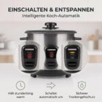 MELISSA Reiskocher 1,5 L – 500 W Edelstahl mit Antihaft & Dämpfkorb – Bild 6