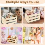 Gebrazy Babykorb aus Massivholz mit Rädern – Praktischer Geschenkkorb für Babypartys – Bild 5