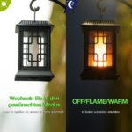 Zoeger Solar Laterne Gross mit Flammeneffekt – 2er Set Solarleuchte für Garten & Terrasse – Bild 5
