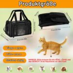Druuzyl Transporttasche 51x33x33cm – Faltbare Hundebox & Katzentransportbox bis 7,5kg – Bild 2
