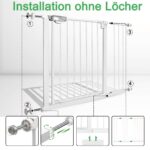 UISEBRT Treppenschutzgitter 85-95 cm – Selbstschliessendes Türgitter ohne Bohren – Bild 5