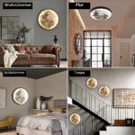 LED Mond Wandleuchte 50cm dimmbar 3000K-6000K – Fernbedienung & Stecker – Bild 5
