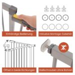hauck Stop N Safe 2 Absperrgitter 84–89 cm – Treppenschutz & Türsicherung ohne Bohren – Bild 5