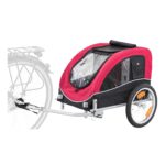 TRIXIE Fahrradanhänger für Hunde faltbar – bis 30 kg mit Bremsen & Regenschutz