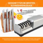 JOVANT Elektrischer Messerschärfer 3-in-1 – Profi-Schärfen für alle Küchenmesser – Bild 5