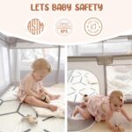 Cafolatt Baby-Laufgitter 120x120 cm – Sicherer Spielbereich mit Netzmatratze – Bild 3