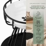 BRRDAQU 2er Katzennapf-Set Erhöht Keramik mit Metallständer – Ergonomisch für alle Katzen – Bild 4