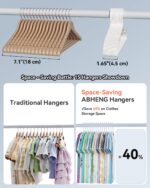 ABHENG 60er Set Kinderkleiderbügel 35cm – Rutschfest & Platzsparend für Schulalter – Bild 4