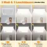 AmzFan LED-Deckenleuchte 22W 2100lm mit Radar-Bewegungsmelder – 3 Farbtemperaturen – Bild 2