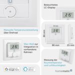Homematic IP Wandthermostat mit Luftfeuchtigkeitssensor – intelligente Raumklimaregelung für Smart Home – Bild 4