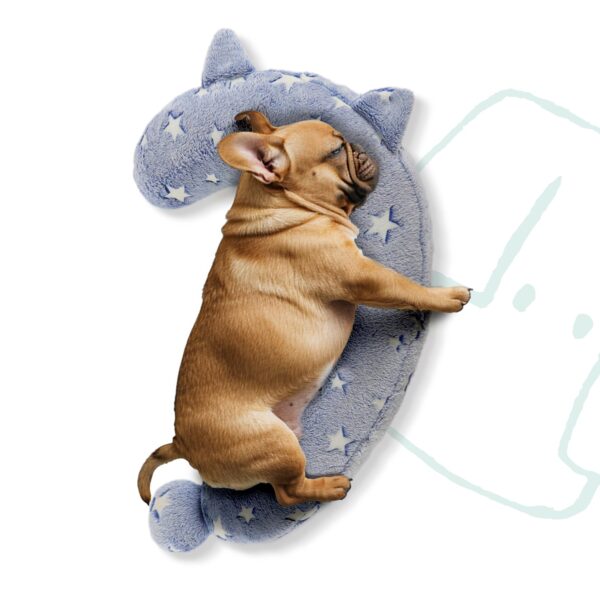 POMESEA Hundekissen L Blau – Orthopädisches U-förmiges Hundebett mit Memory-Foam