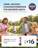 Comfyer BW02 Tragbarer Flaschenwärmer 500 ml mit Sterilisator – 16000 mAh Akku für unterwegs – Bild 2