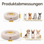 FUKUMARU Orthopädisches Hundebett 64x64 cm – Memory-Schaum Donut-Design in Kamel – Bild 5