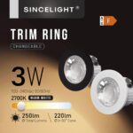 SINCELIGHT LED Mini Einbaustrahler 5er-Pack – IP65 Wasserdicht, 2700K Warmweiss für Schränke & Vitrinen – Bild 2