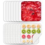 Cercker 16-teiliges Silikon-Dörrset (8x Rand + 8x Netz) – 27,9 cm Dehydrator-Matten