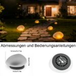 Hqynss Solar-Steinleuchten 2er Set Warmweiss – IP67 Wasserdicht für Garten & Terrasse – Bild 4
